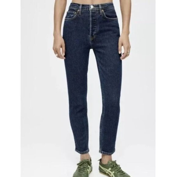 Re/done90s Comfort Stretch High Rise Ankle Crop JeansSize 29